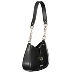 Black Polyurethane Women Handbag