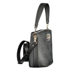 Black Polyurethane Women Handbag