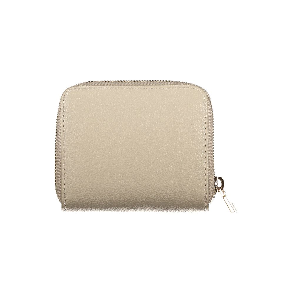 Beige Polyurethane Women Wallet