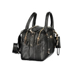 Black Polyurethane Women Handbag