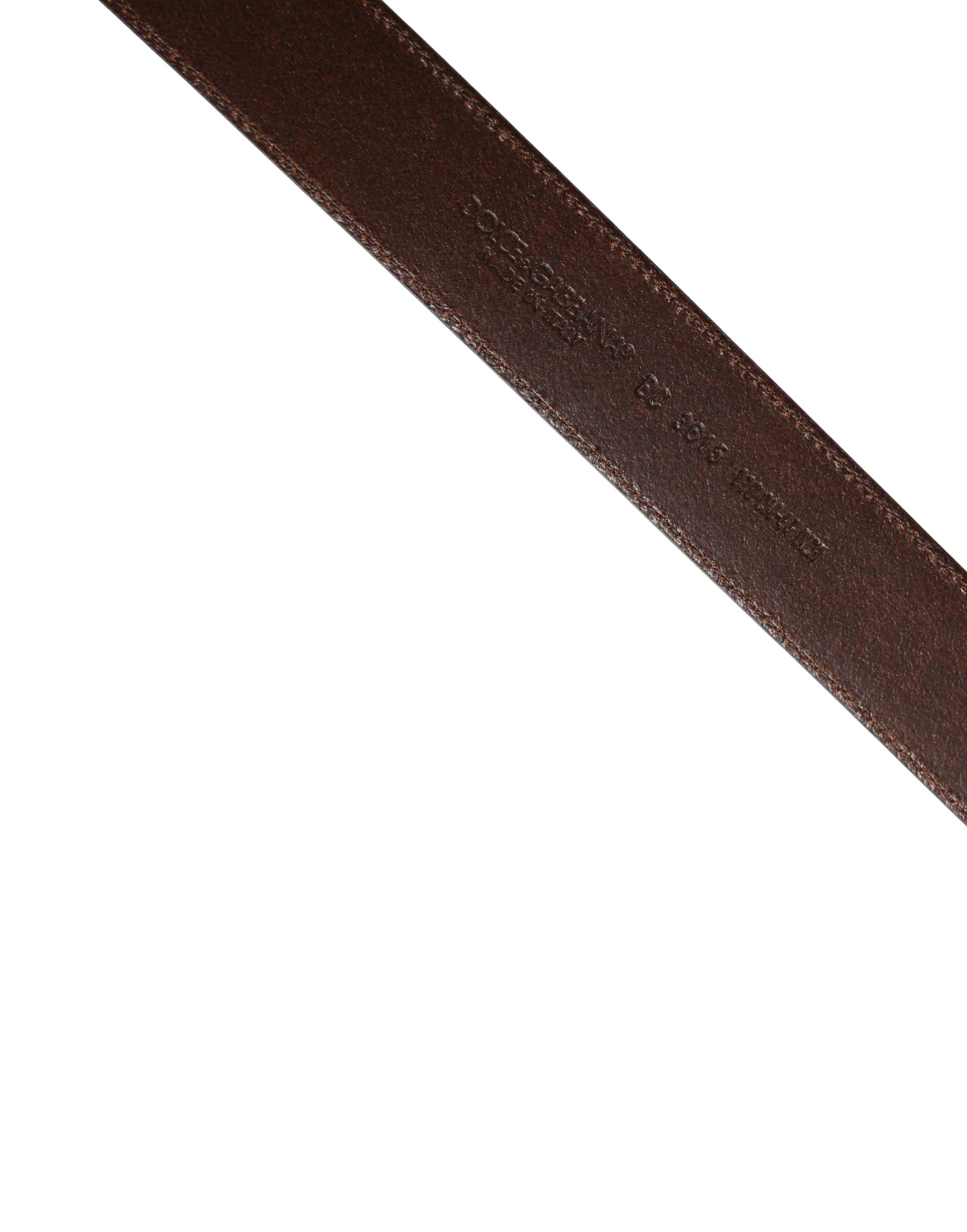 Men Brown Classic Leather Metal Buckle Belt