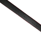 Men Burgundy Velvet Cotton Metal Buckle Belt