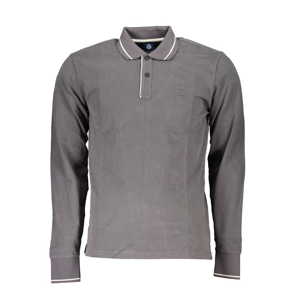 Grigio Cotton Men Polo Shirt
