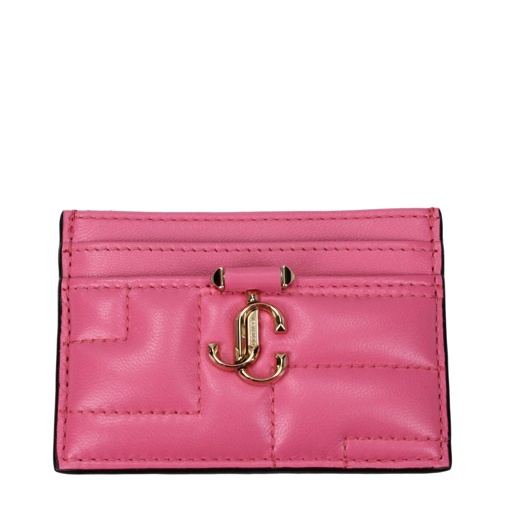 Pink Leather Cardholder