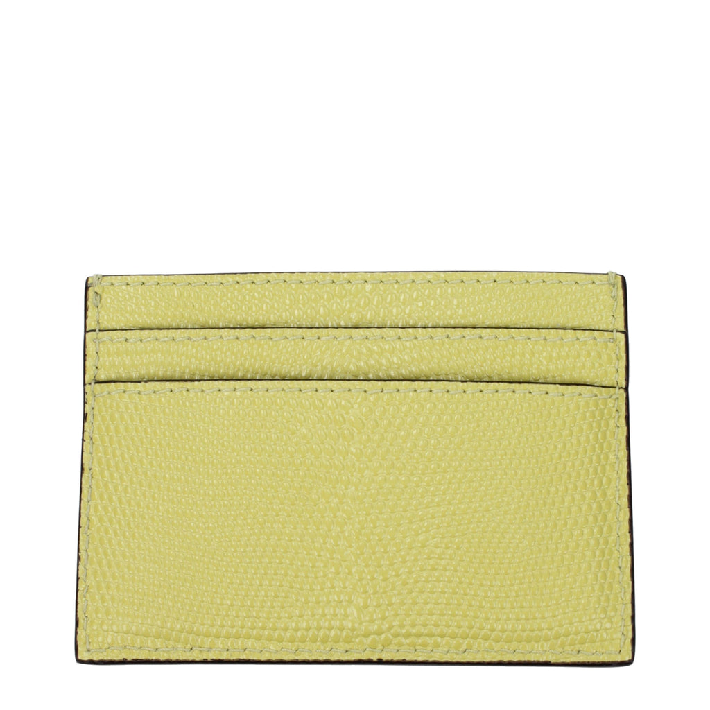 Yellow Leather Cardholder