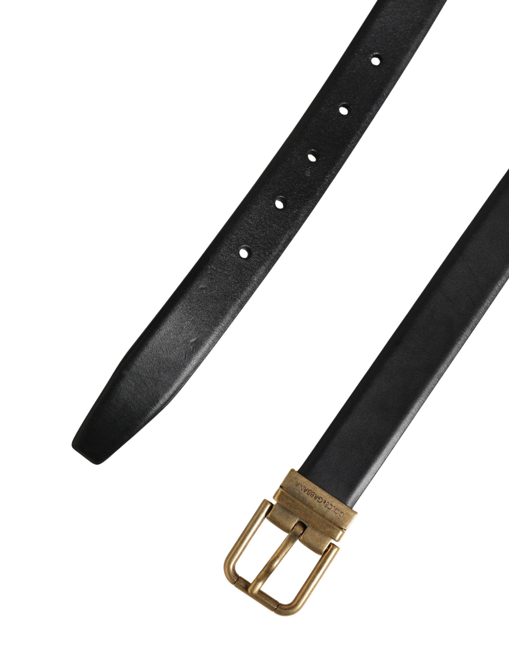 Men Black Classic Leather Metal Buckle Belt