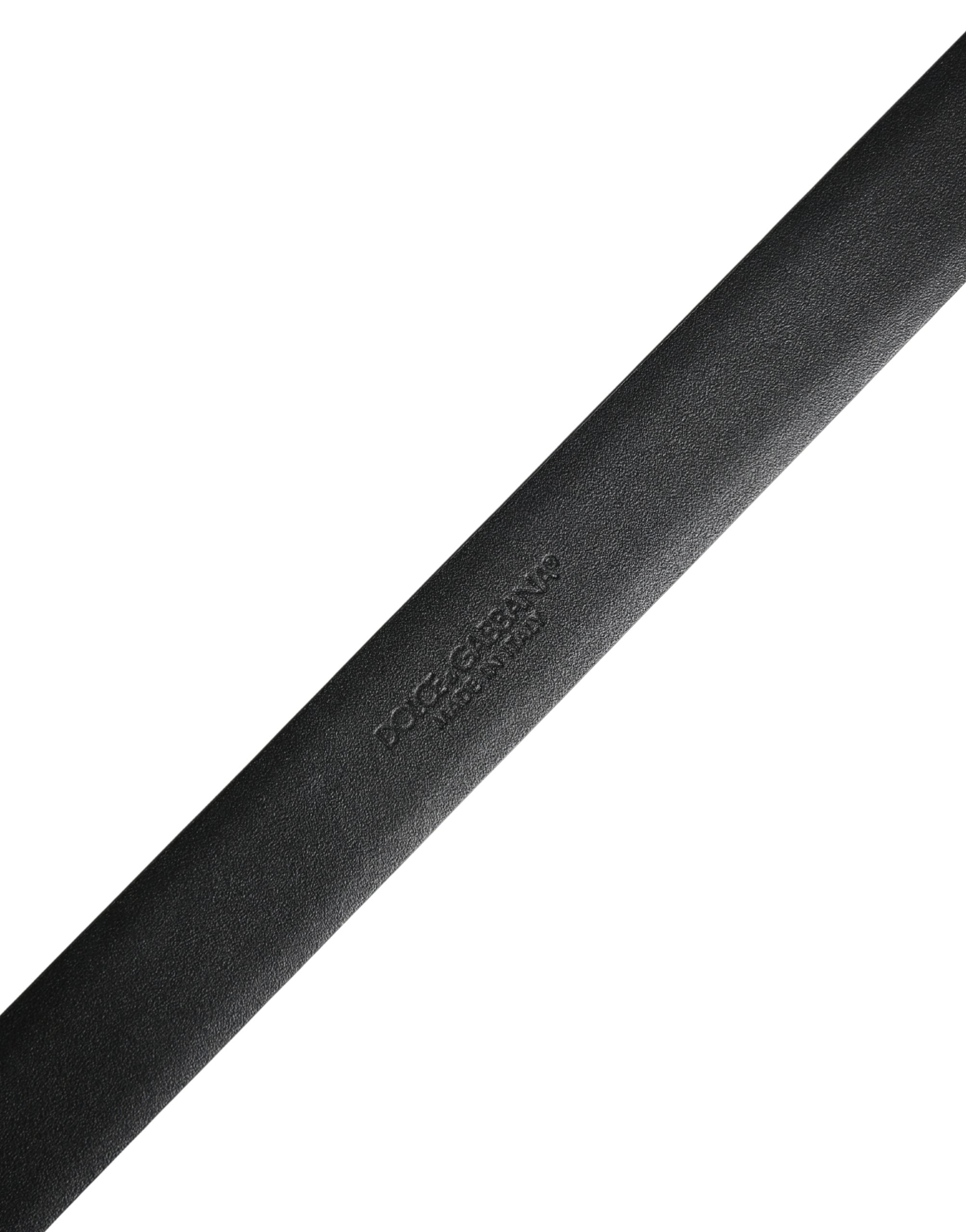 Men Blue Classic Leather Metal Buckle Belt