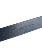 Men Blue Classic Leather Metal Buckle Belt