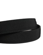 Men Black Viscose Silver Metal Buckle Belt