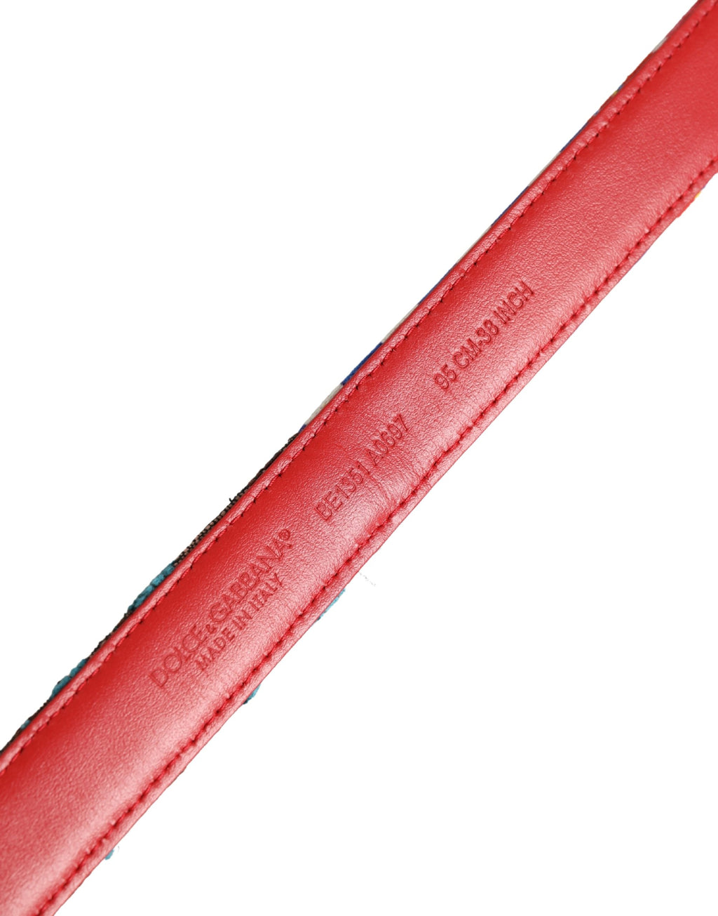 Multicolor Floral Jacquard Metal Buckle Belt