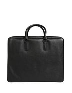 Black Car Man Applique Leather Weekender Borse Bag