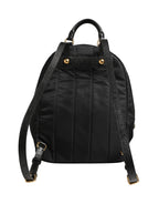 VULCANO Black Nylon #DGFAMILY Embellished Backpack Bag