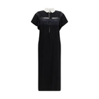 Black Cotton Casual Dress