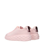 Pink Fabric Platform Sneakers