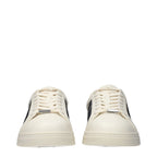 Beige Leather Low Top Sneakers