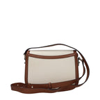 Beige Fabric Crossbody Bag
