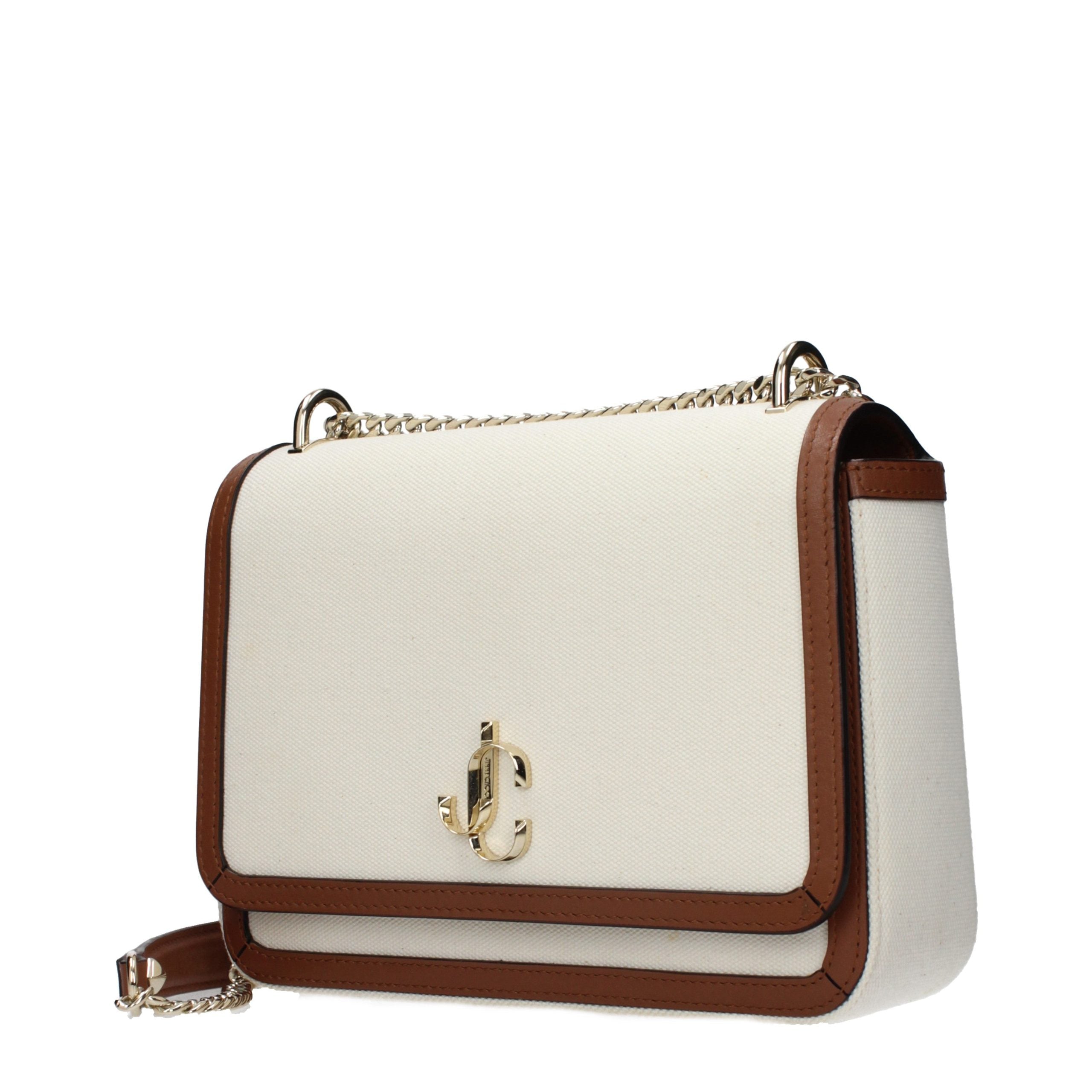 Beige Fabric Crossbody Bag