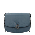 Blue Leather Crossbody Bag