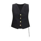 Black Polyester Waistcoat