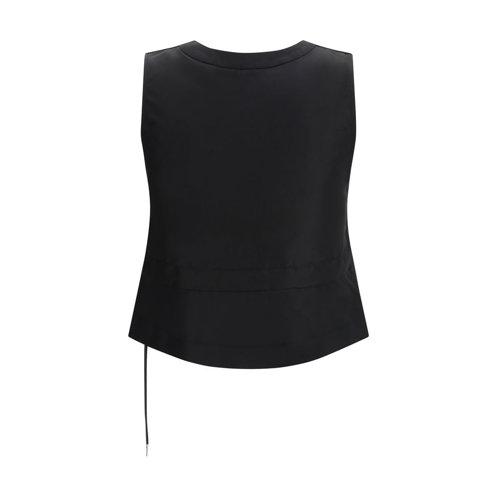 Black Polyester Waistcoat