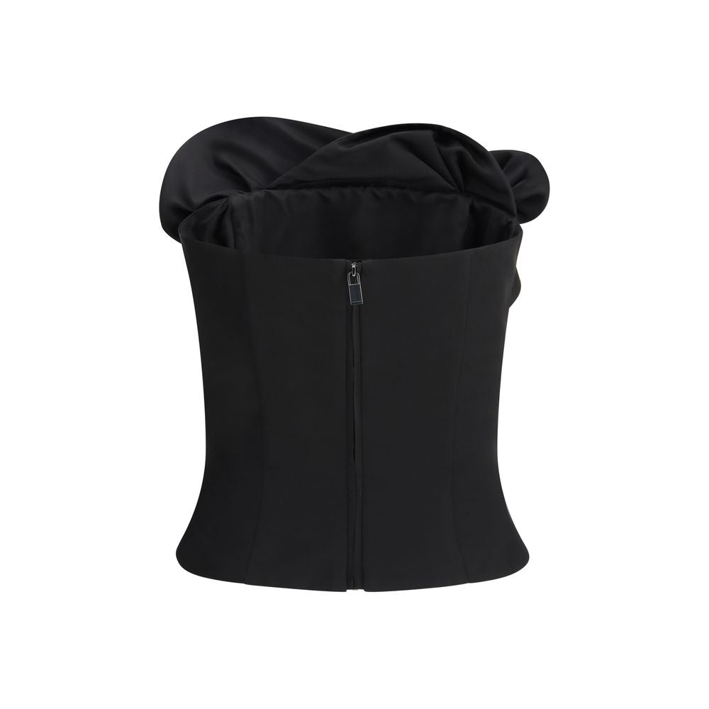 Black Fleece Wool Top