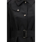 Black Nylon Trench Coat