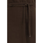 Brown Cotton Casual Dress