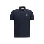 Blue Cotton Polo Shirt