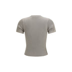 Beige Silk T-Shirt