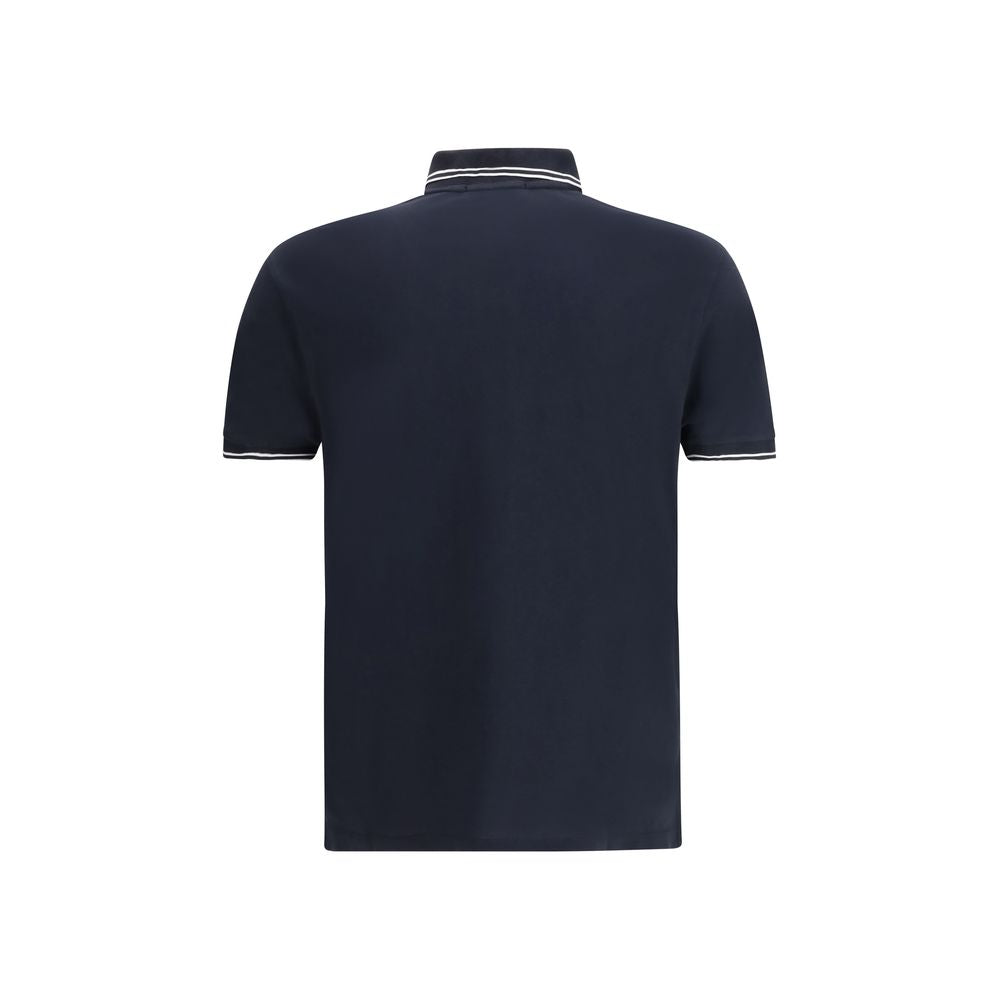 Blue Cotton Polo Shirt
