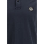 Blue Cotton Polo Shirt
