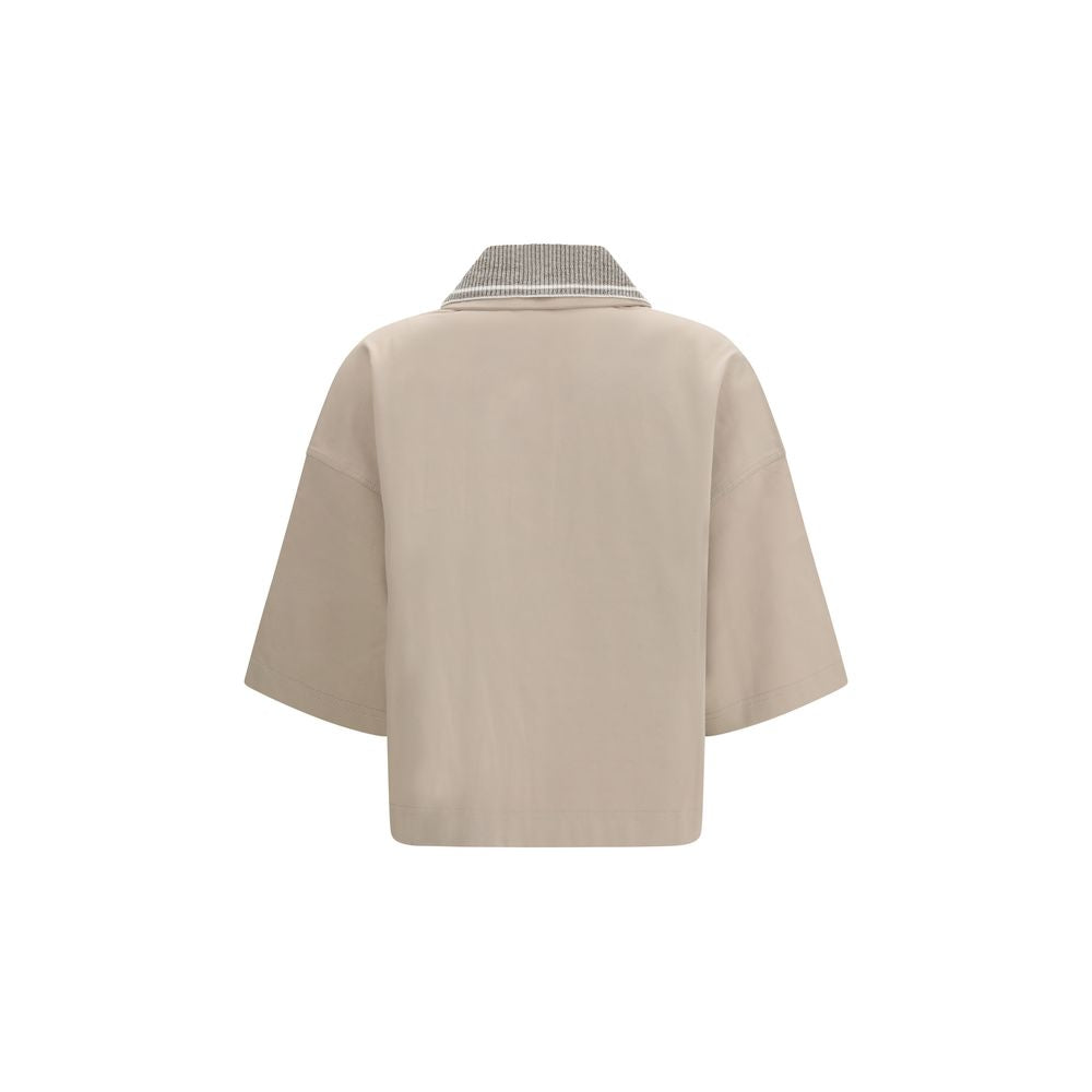 Beige Cotton Polo Shirt