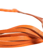 Orange Leather Chain Waist Metal Buckle Belt