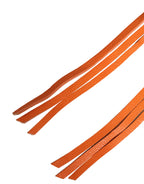 Orange Leather Chain Waist Metal Buckle Belt