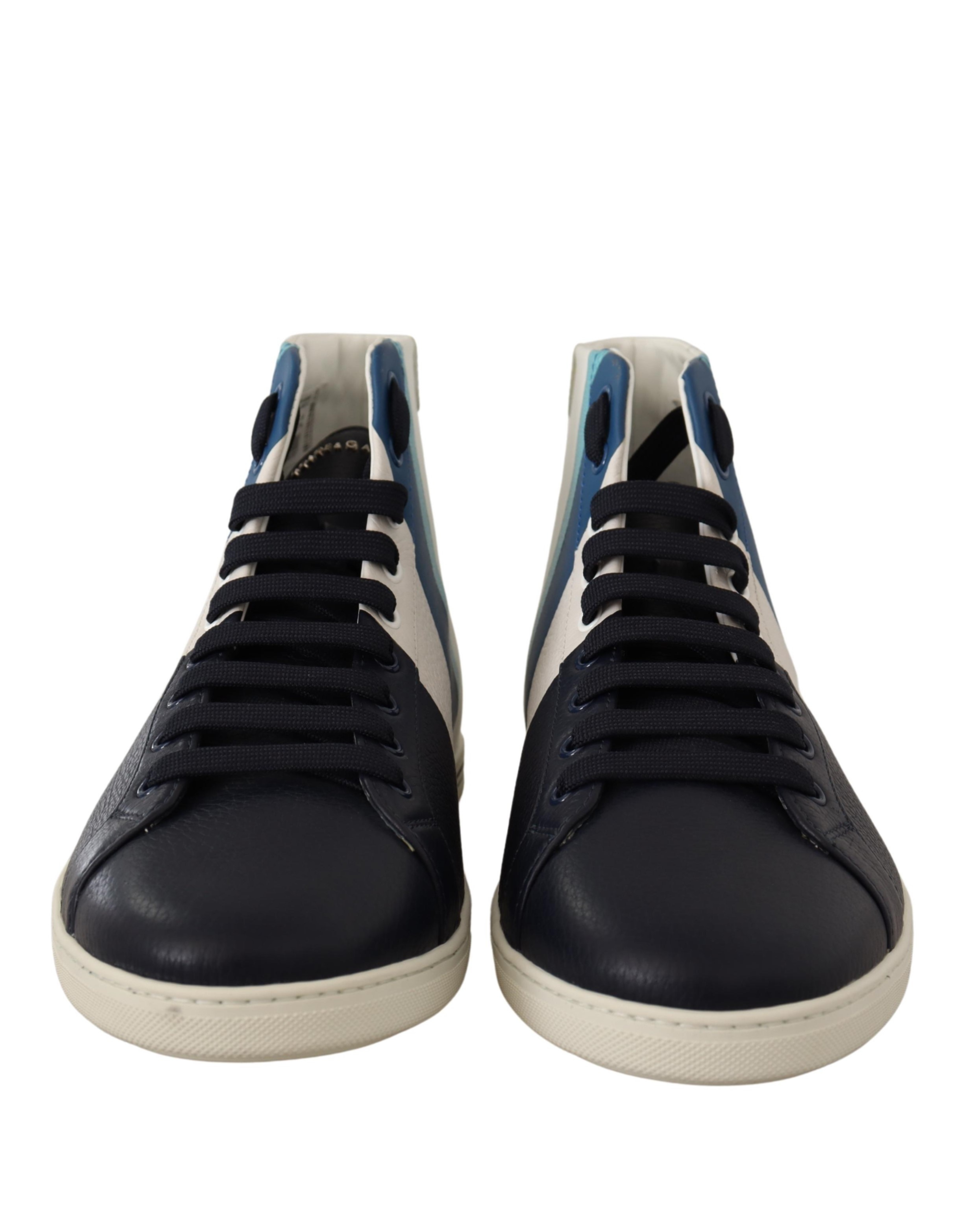 Multicolor Leather Mid Top Sneakers Shoes