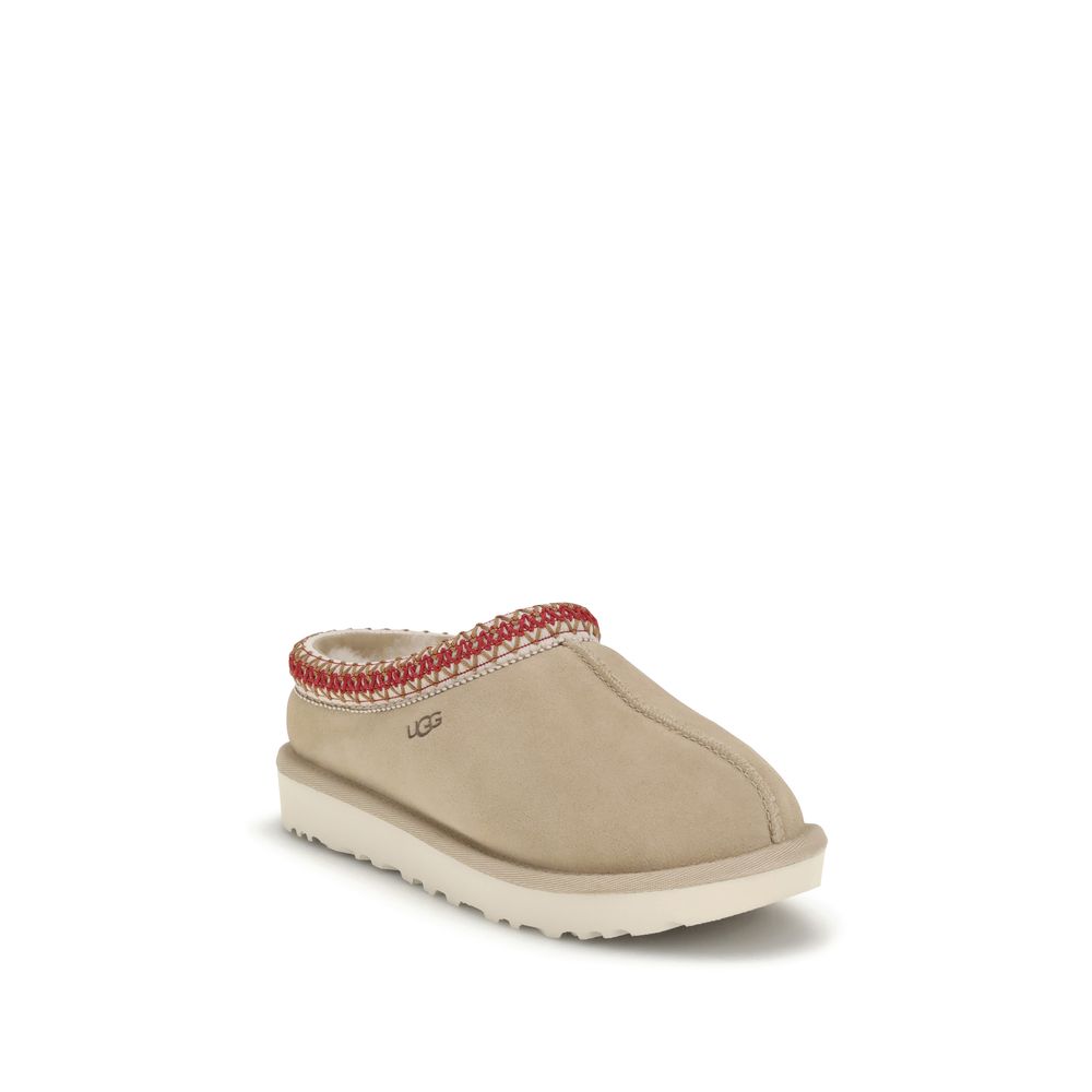 Beige Calf Leather Bos Taurus Mules