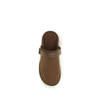 Brown Calf Leather Bos Taurus Mules