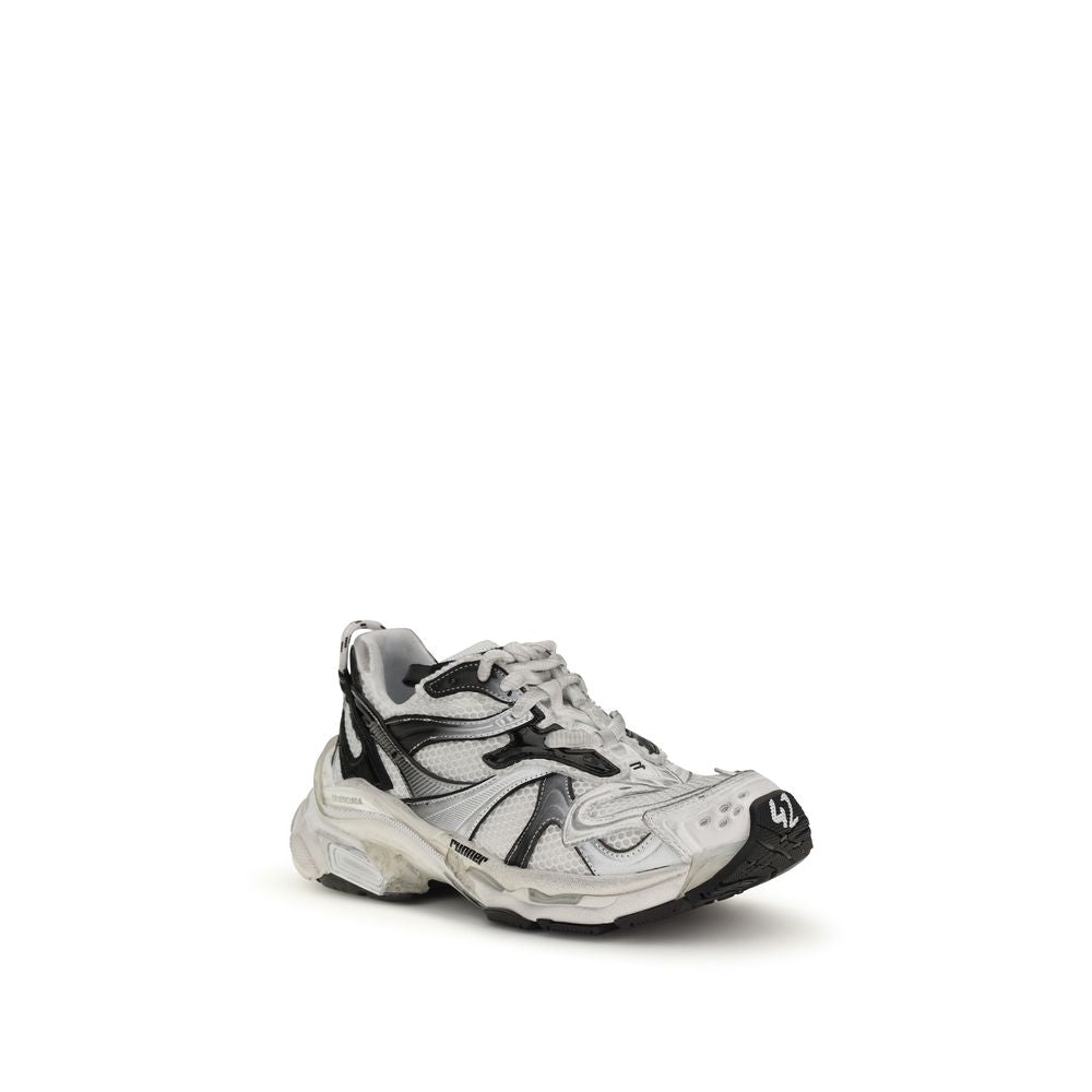 Gray Polyethylene Athletic Sneakers