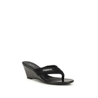 Black Polyamide Wedge Sandals