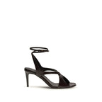 Black Calf Leather Bos Taurus Strap-On Sandals