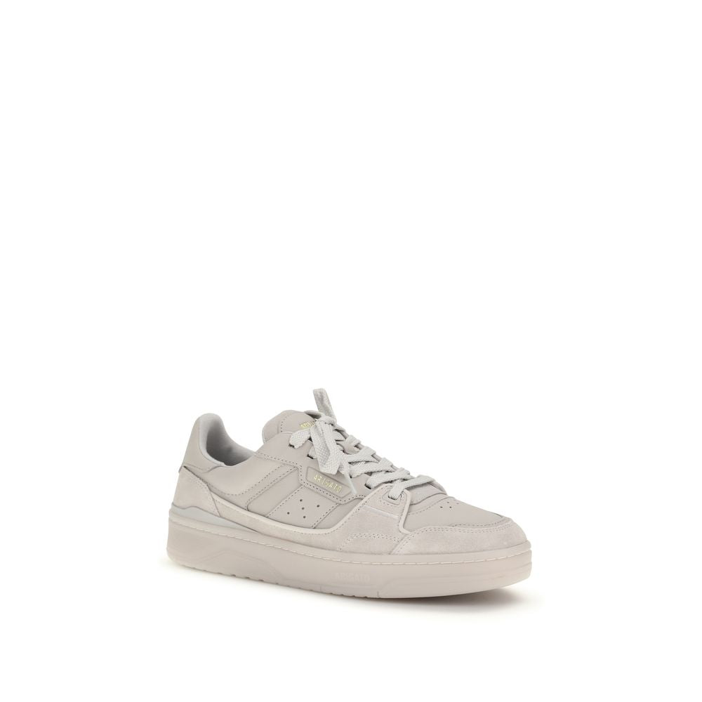 Gray Calf Leather Bos Taurus Low Top Sneakers