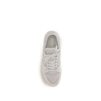 Gray Calf Leather Bos Taurus Low Top Sneakers
