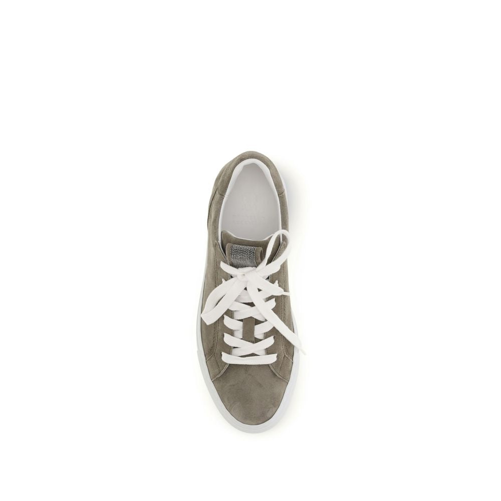 Gray Calf Leather Bos Taurus Sneakers
