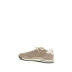 Beige Calf Leather Bos Taurus Low Top Sneakers