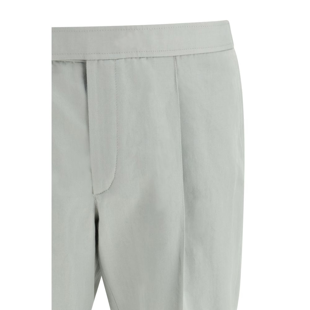 White Linen Casual Pants