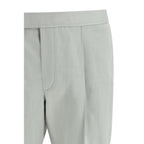 White Linen Casual Pants