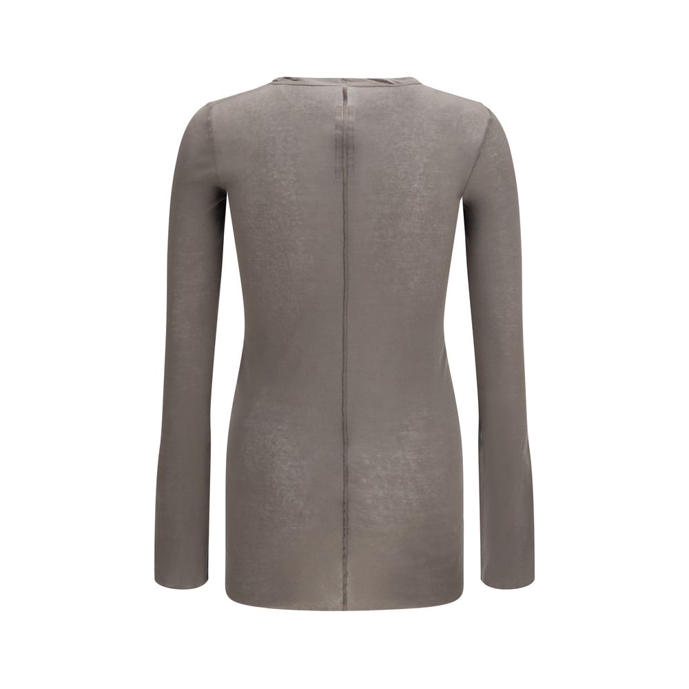 Brown Cotton Long Sleeve T-Shirt