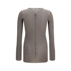 Brown Cotton Long Sleeve T-Shirt