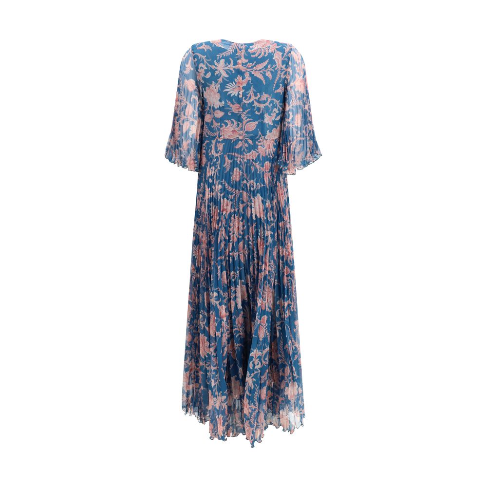 Blue Polyester Casual Dress