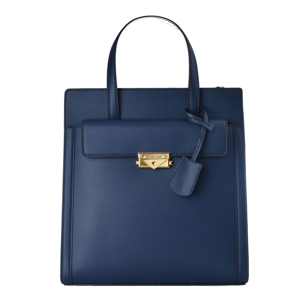 Blue Leather Handbag